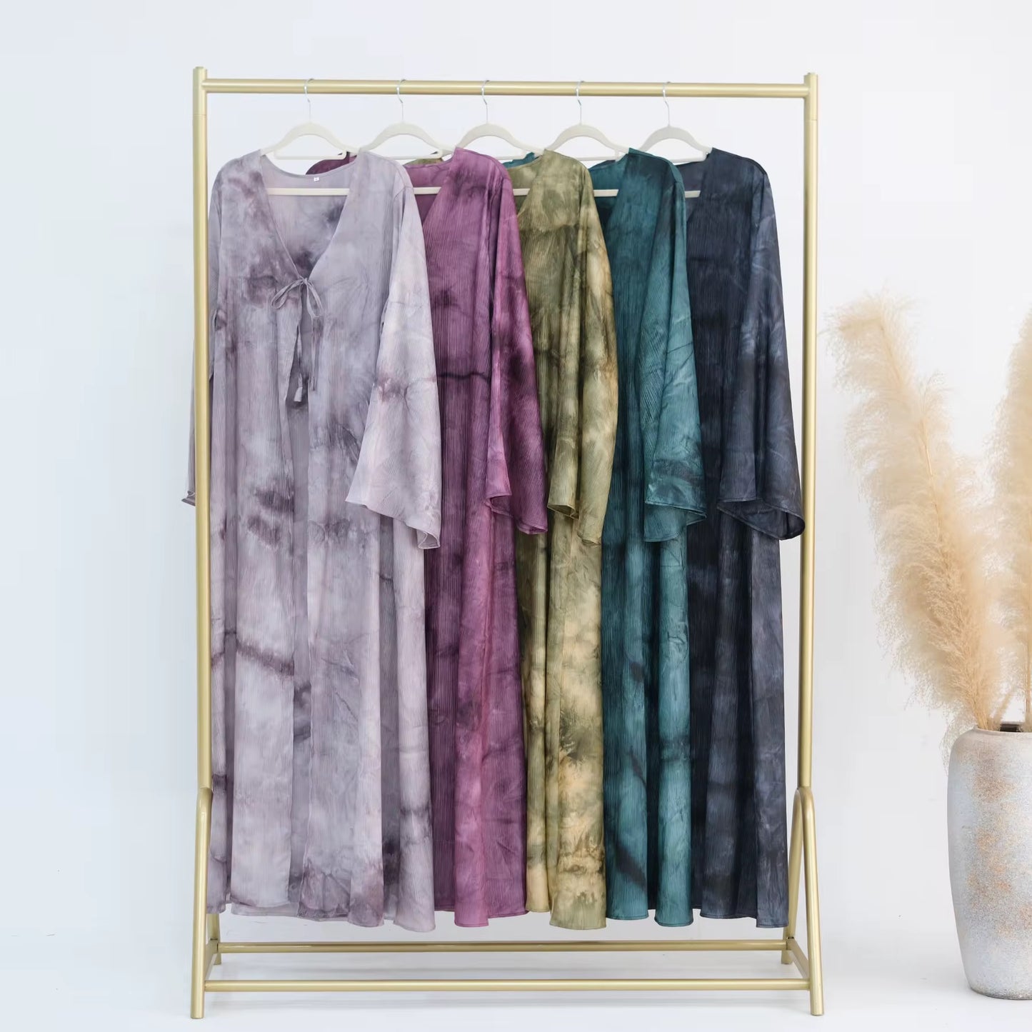 Marble Sheen - Bow Closure Abaya