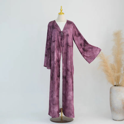 Marble Sheen - Bow Closure Abaya