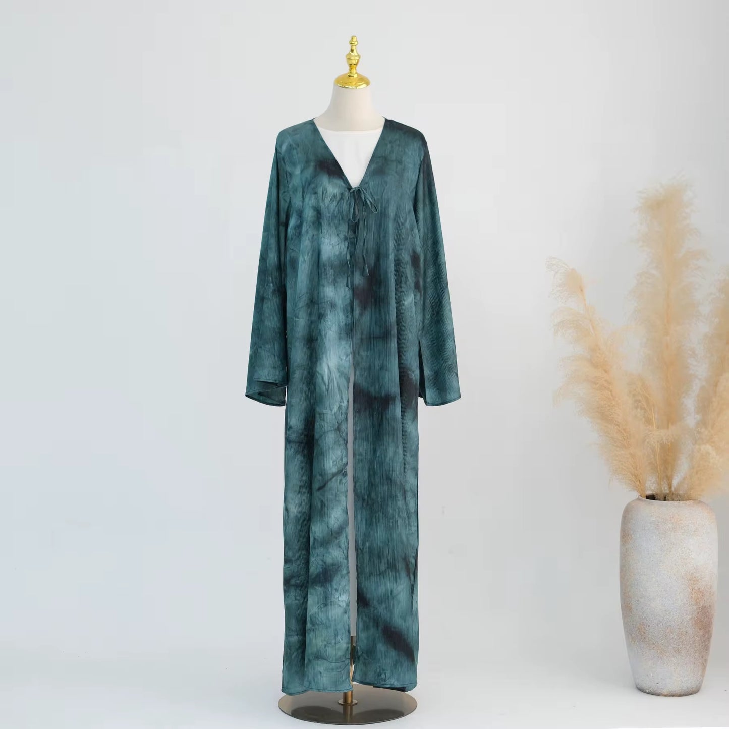Marble Sheen - Bow Closure Abaya