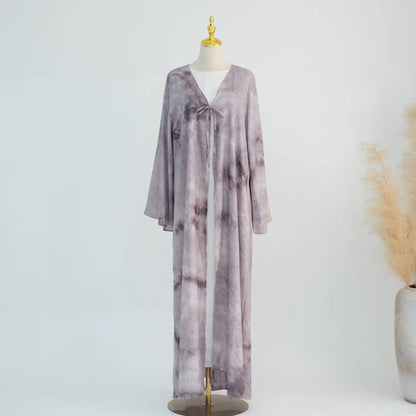 Marble Sheen - Bow Closure Abaya