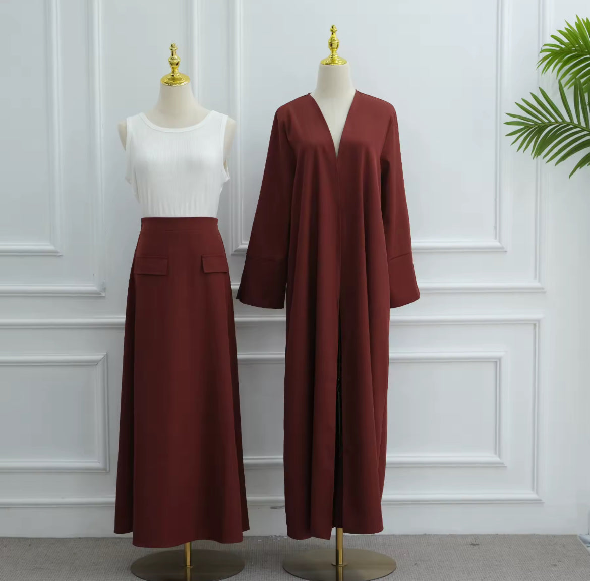 She Means Business - Abaya & Skirt Set