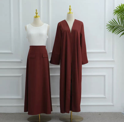 She Means Business - Abaya & Skirt Set