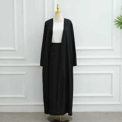 She Means Business - Abaya & Skirt Set