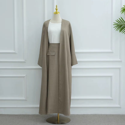 She Means Business - Abaya & Skirt Set