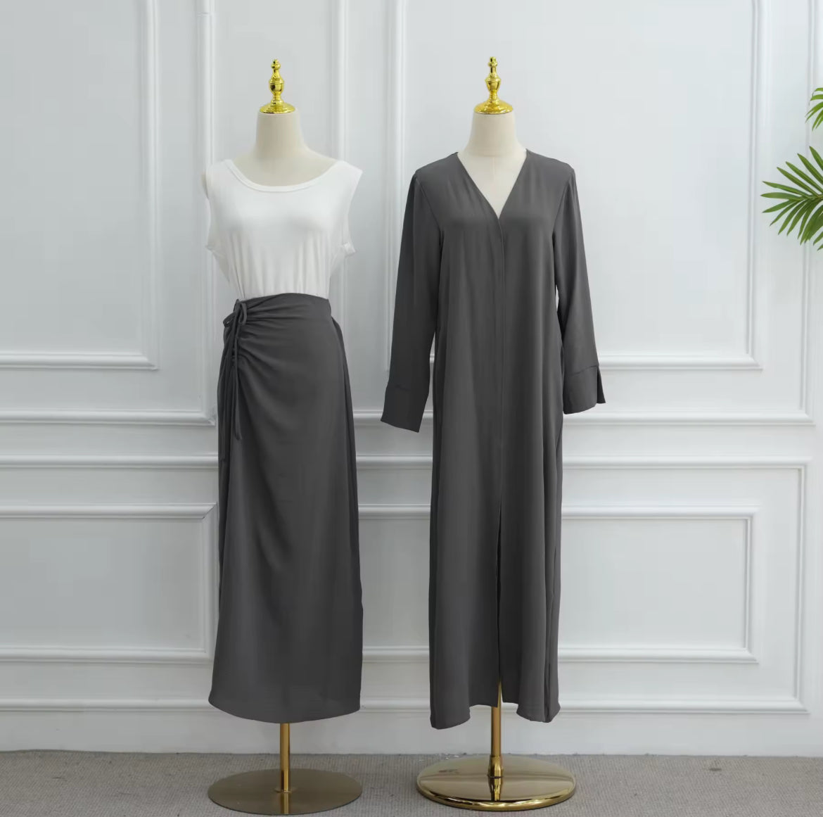 Zeenah - Abaya & Cinch Skirt Set