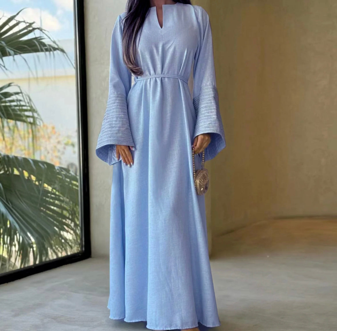 Zayna Cross Wrap Abaya