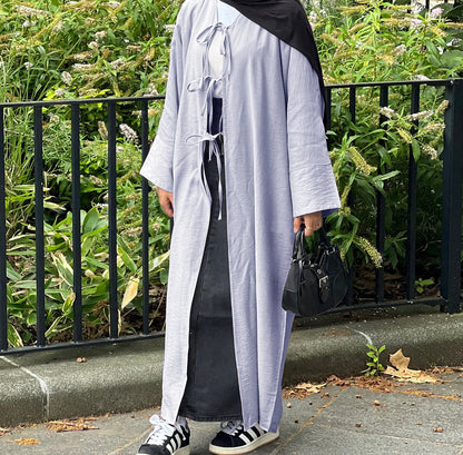 Just A Girl - Crepe Bow Abaya