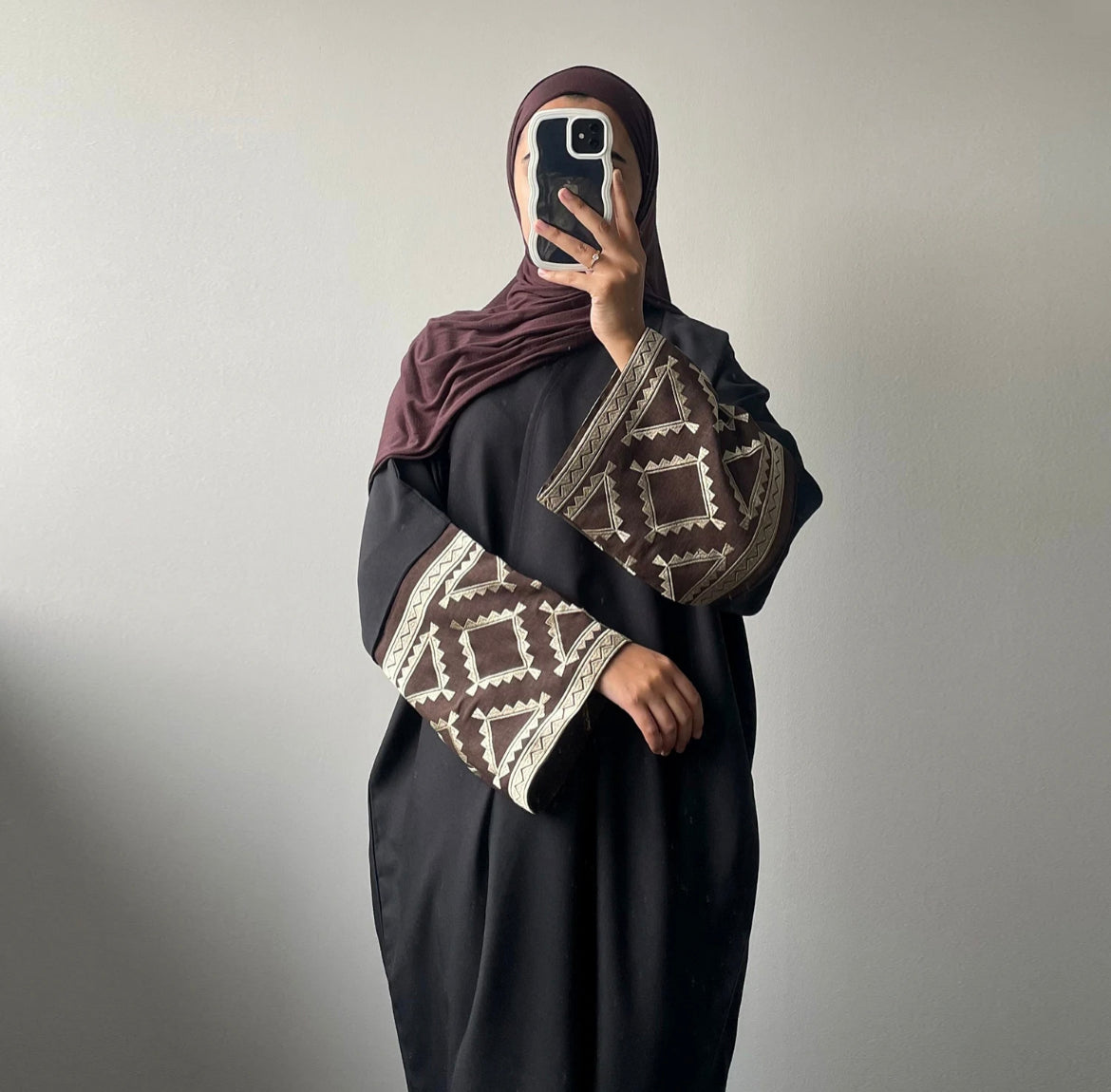 Karima Embroidered Sleeve Abaya