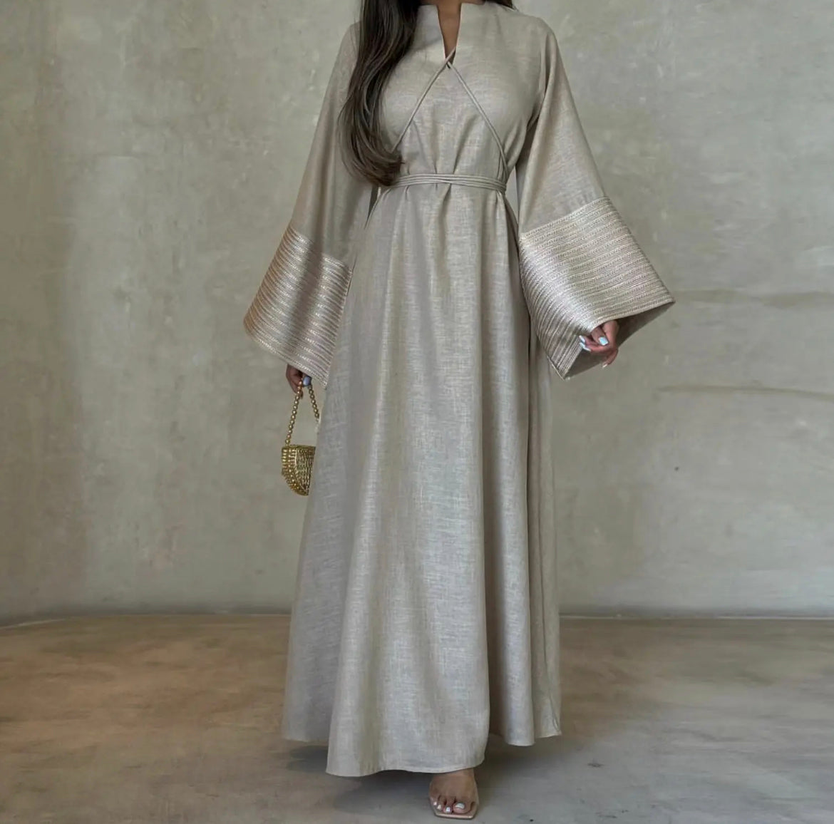 Zayna Cross Wrap Abaya