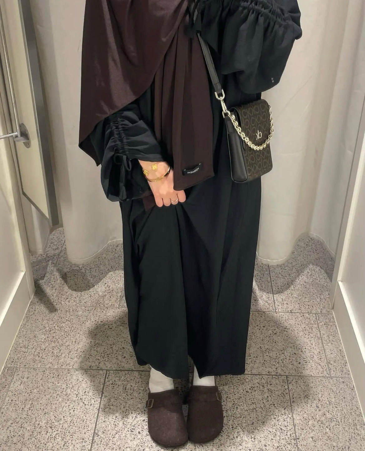 Hala Drawstring Crepe Abaya