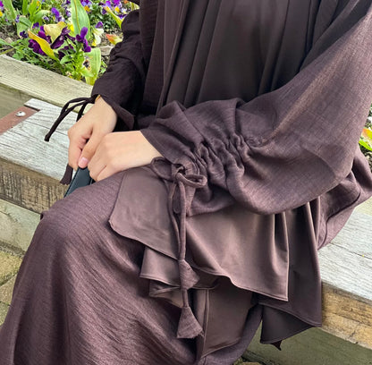 Hala Drawstring Crepe Abaya