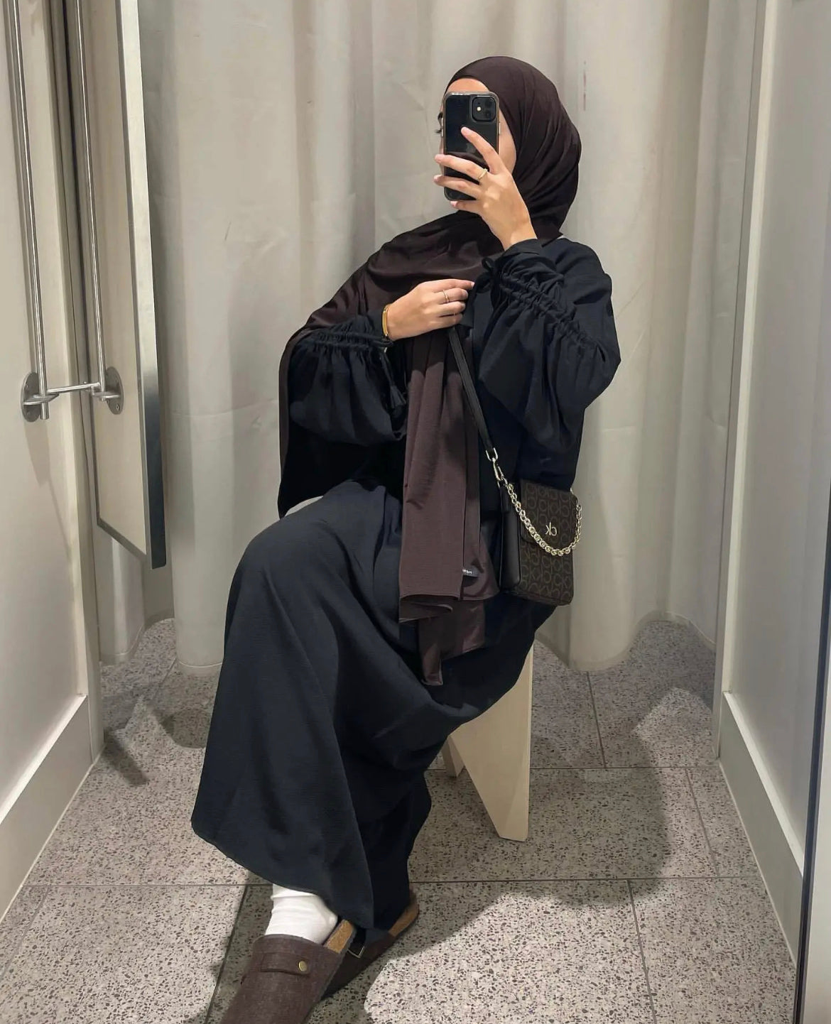 Hala Drawstring Crepe Abaya