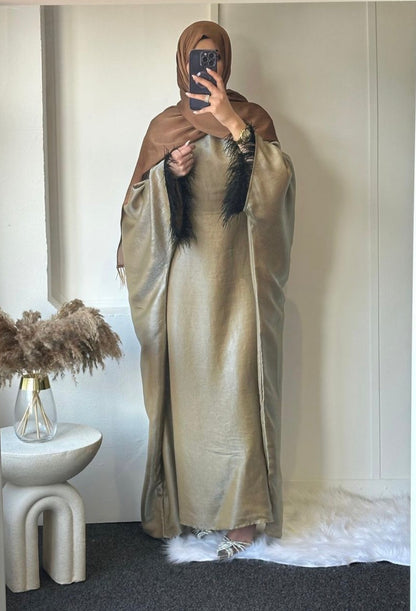 Aliyah Shimmer Feather Kaftan