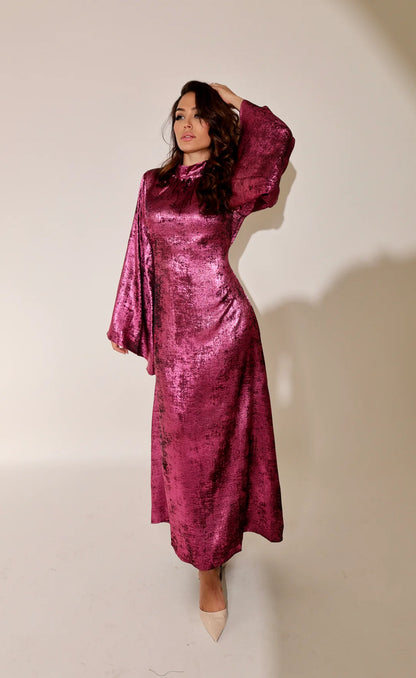 Velvet Embrace - High Neck Dress