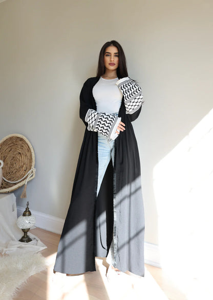 Keffiyah Embroidery Abaya