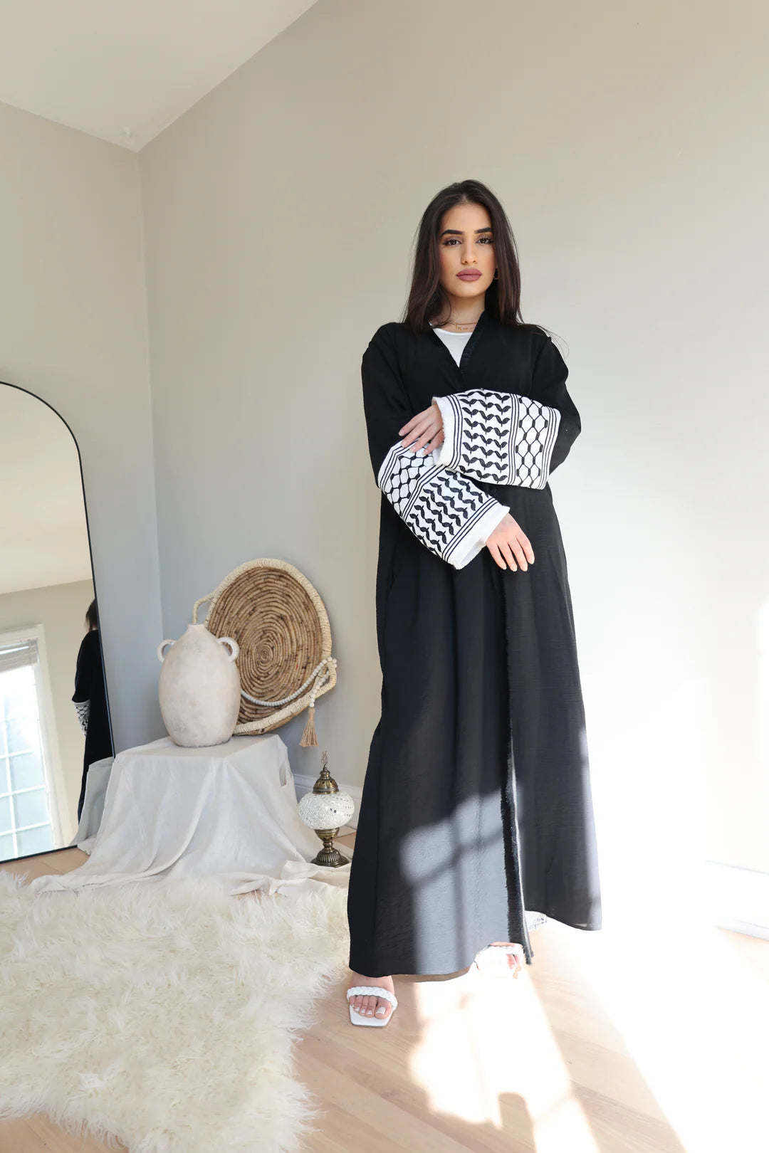 Keffiyah Embroidery Abaya