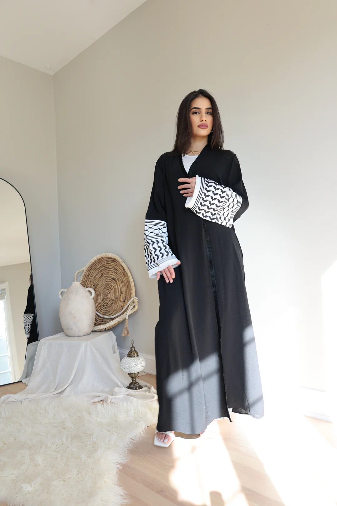 Keffiyah Embroidery Abaya