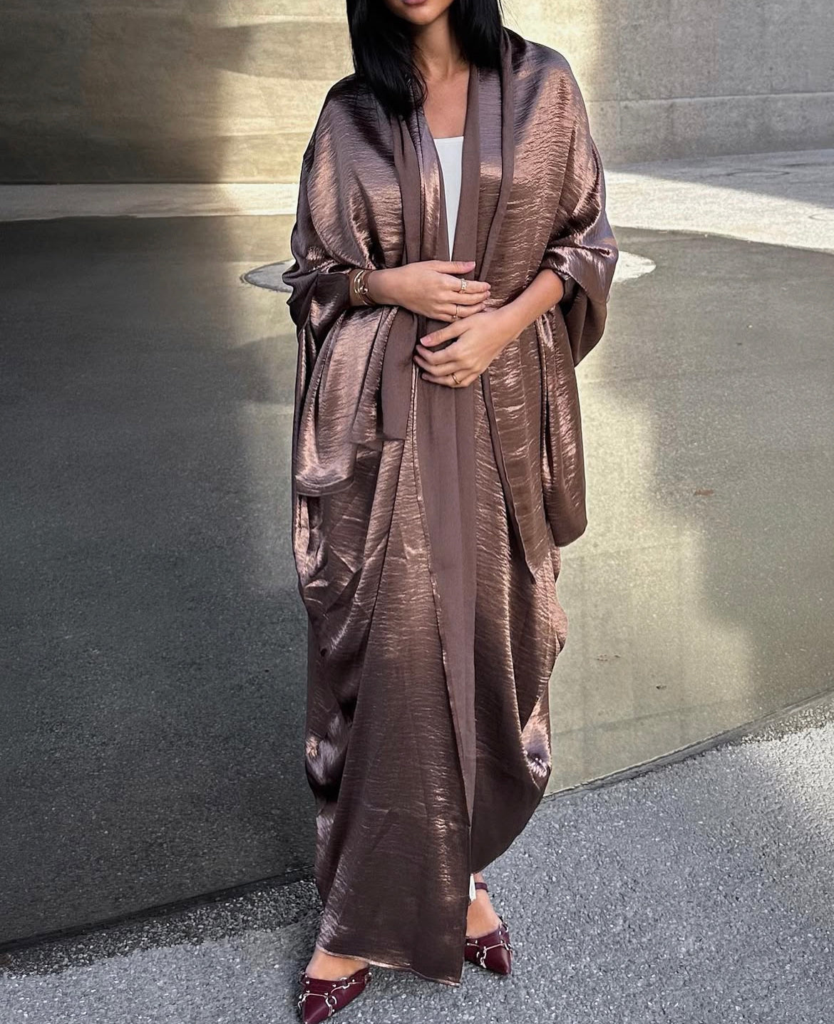 Dinner in Riyadh - Satin Kaftan (Hijab Included)