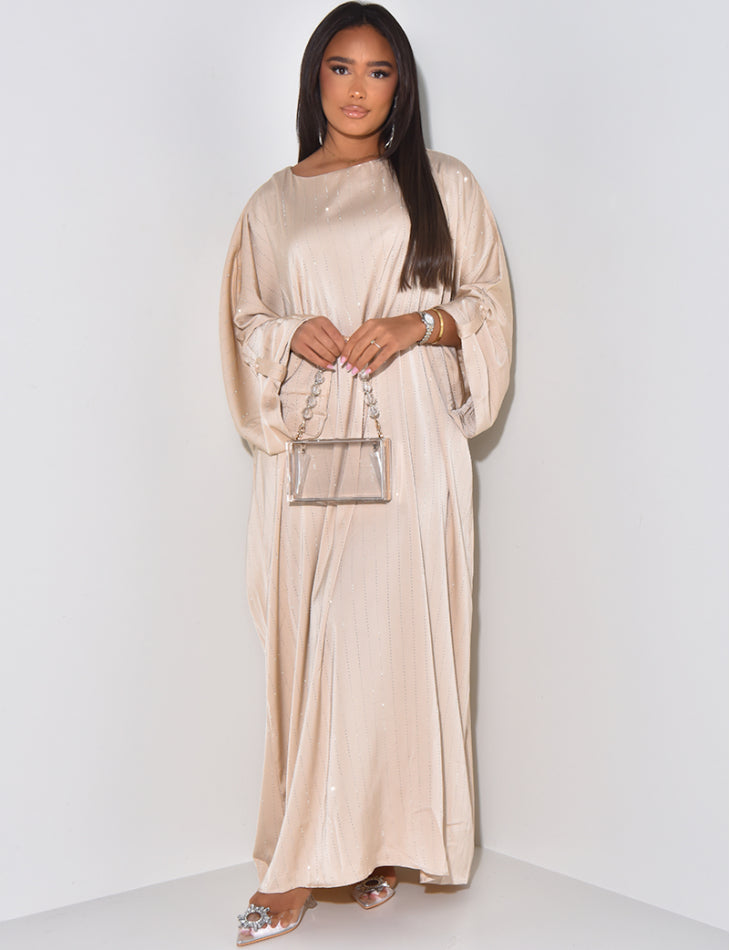 Shimmer Cuff Sleeve Dress