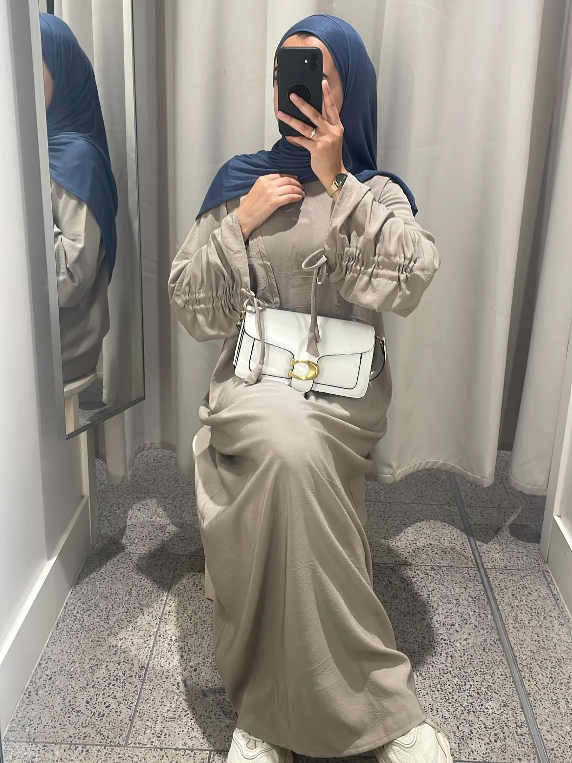 Hala Drawstring Crepe Abaya