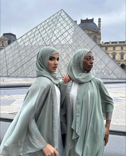 Double Trouble - Reversible Organza Chiffon Abaya