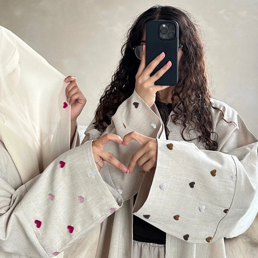 Heart Sleeve Abaya