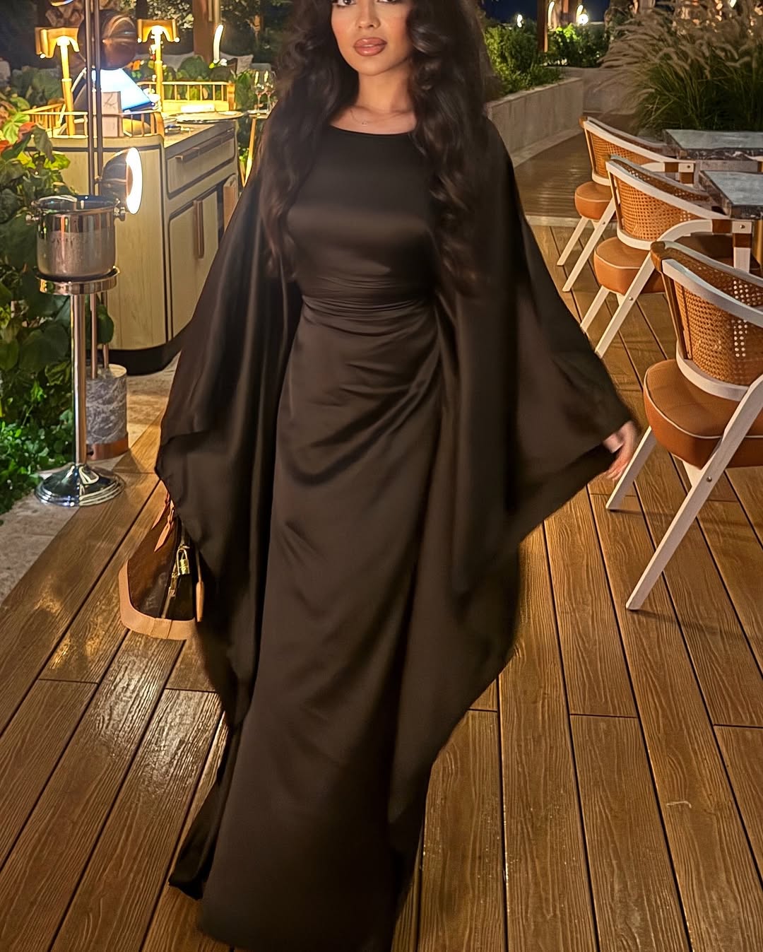 Inaya Satin Embrace Butterfly Kaftan