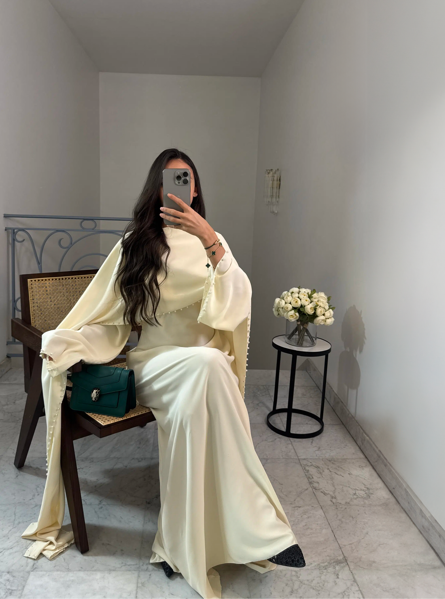 Durrah Cape - Pearl Lined Dress Set