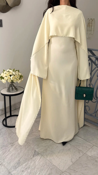Durrah Cape - Pearl Lined Dress Set