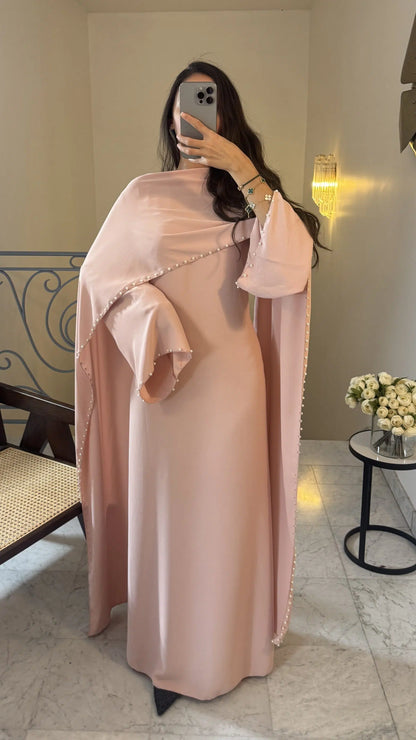 Durrah Cape - Pearl Lined Dress Set