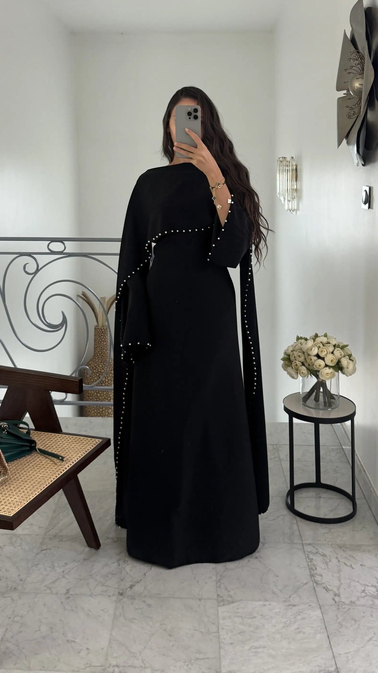 Durrah Cape - Pearl Lined Dress Set