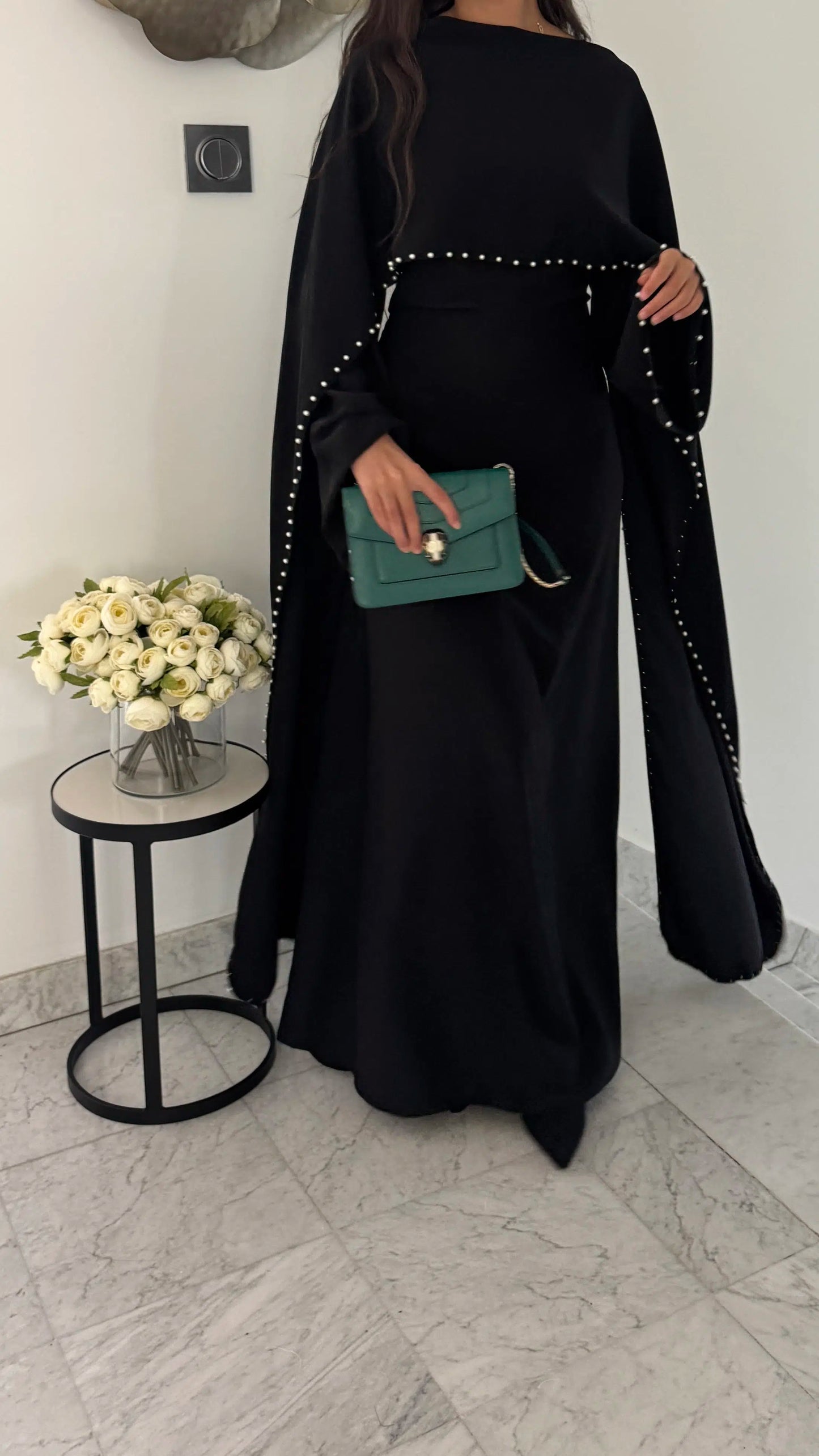 Durrah Cape - Pearl Lined Dress Set