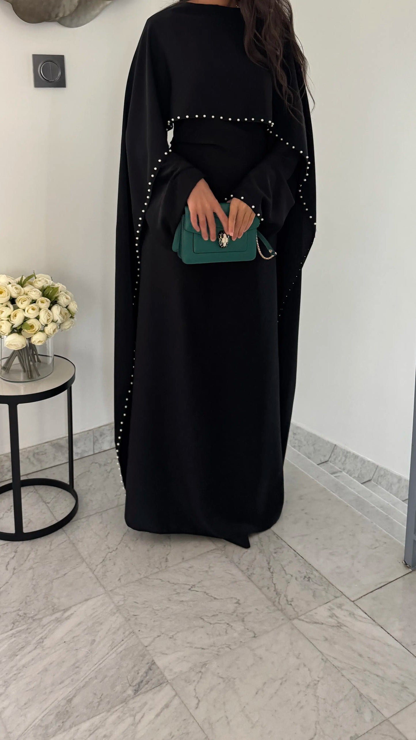 Durrah Cape - Pearl Lined Dress Set