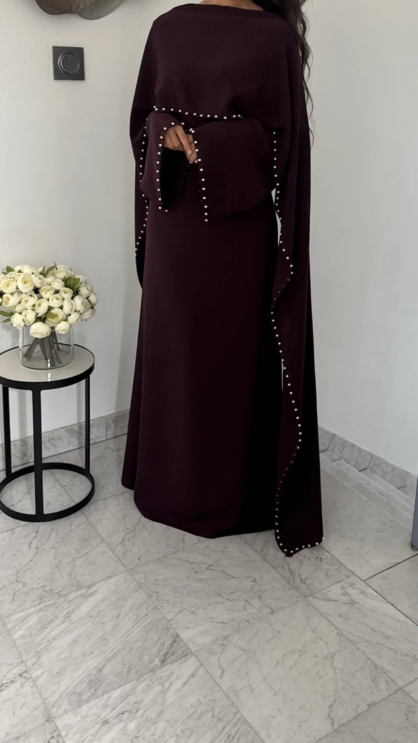 Durrah Cape - Pearl Lined Dress Set