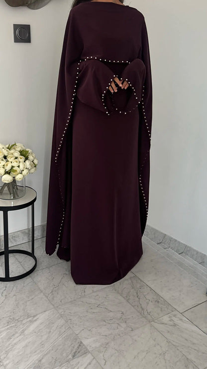 Durrah Cape - Pearl Lined Dress Set
