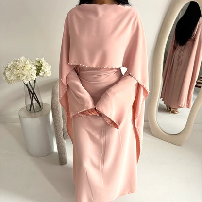 Durrah Cape - Pearl Lined Dress Set