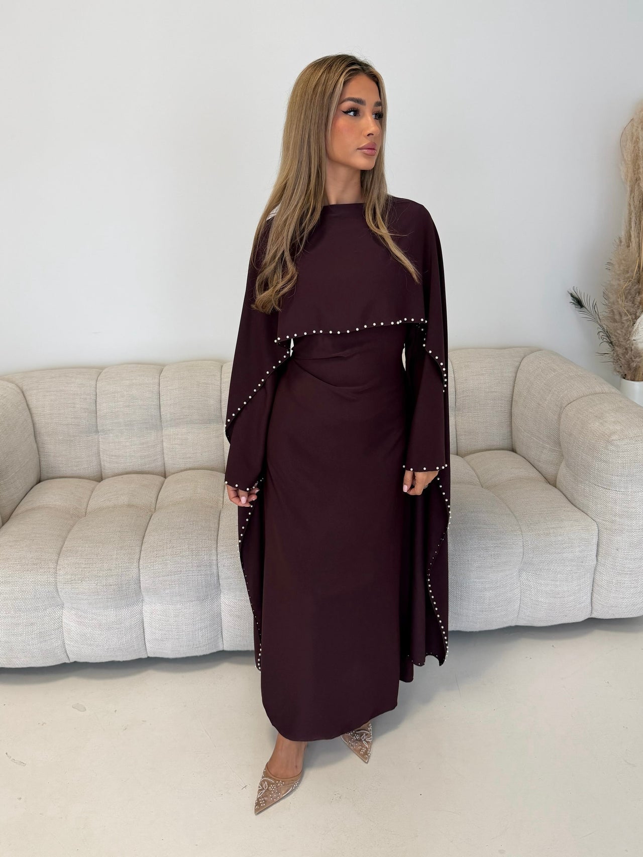 Durrah Cape - Pearl Lined Dress Set