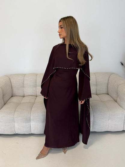 Durrah Cape - Pearl Lined Dress Set