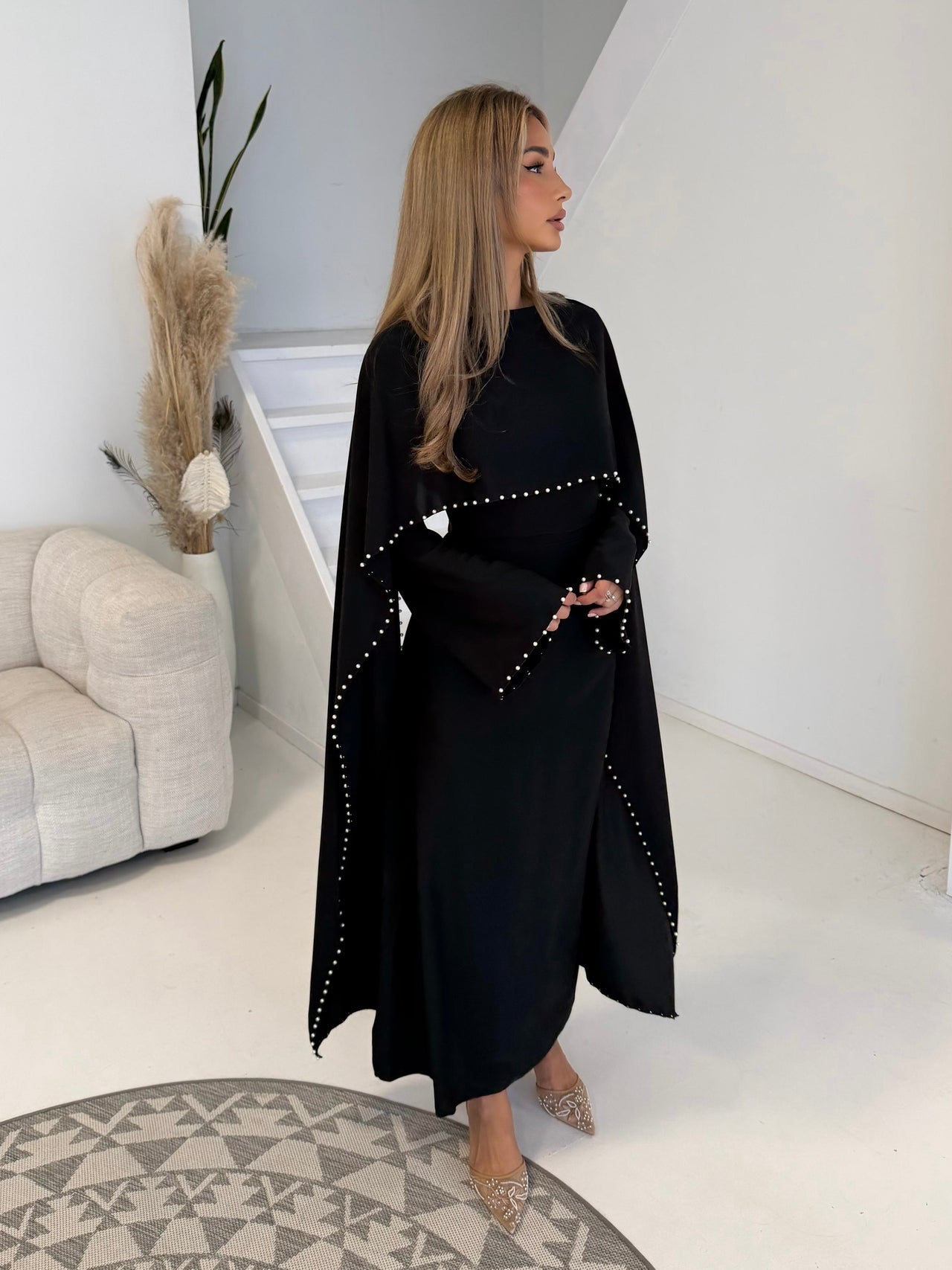 Durrah Cape - Pearl Lined Dress Set