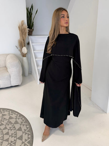 Durrah Cape - Pearl Lined Dress Set