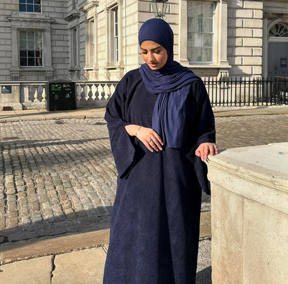 Fall Days - Corduroy Slit Sleeve Abaya