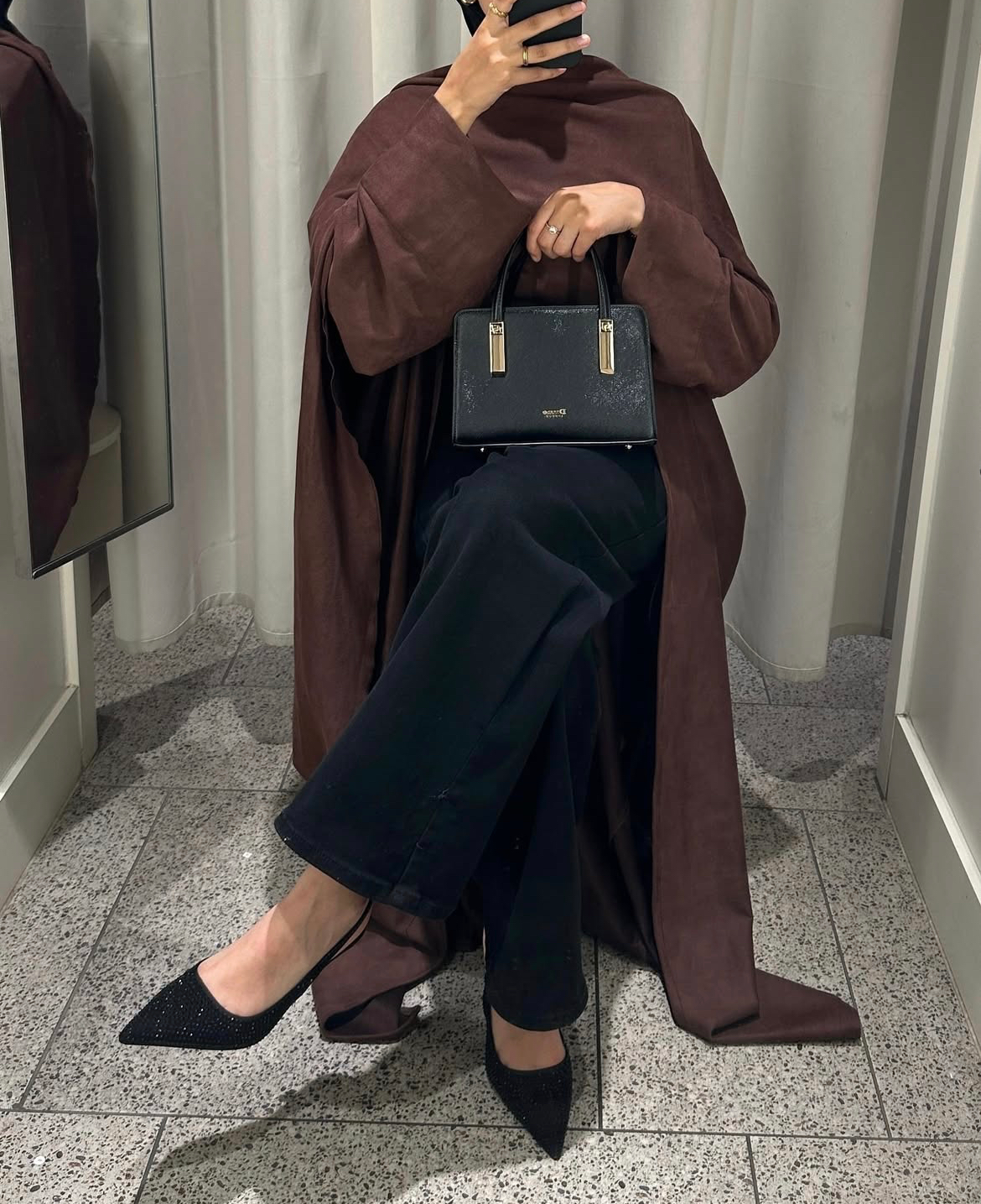 Royalty - Suede Cape Abaya