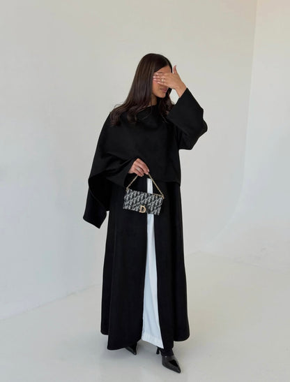Royalty - Suede Cape Abaya