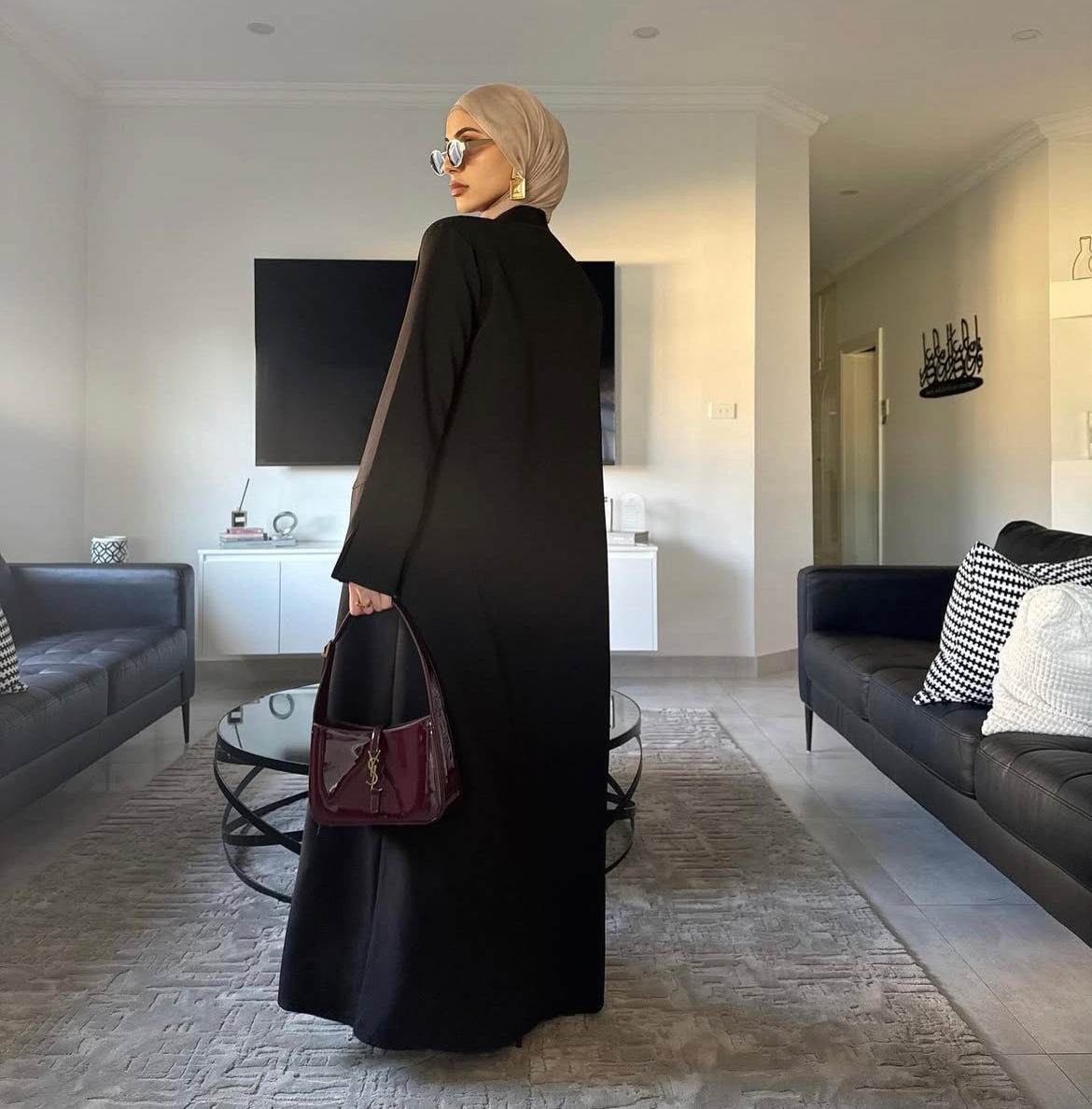 She Means Business - Abaya & Skirt Set