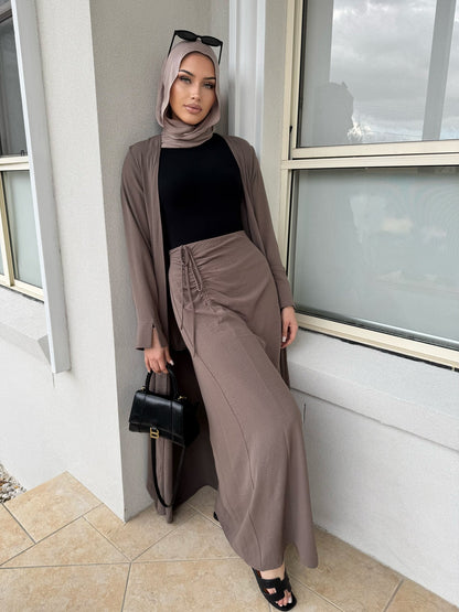 Zeenah - Abaya & Cinch Skirt Set