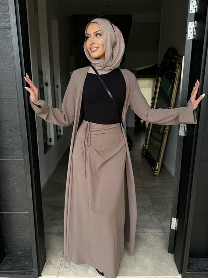 Zeenah - Abaya & Cinch Skirt Set