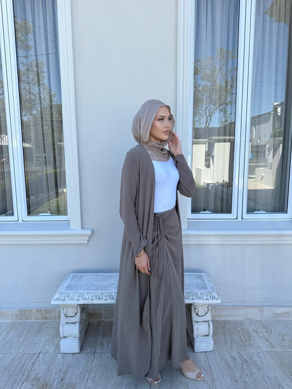 Zeenah - Abaya & Cinch Skirt Set