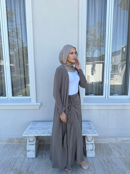 Zeenah - Abaya & Cinch Skirt Set