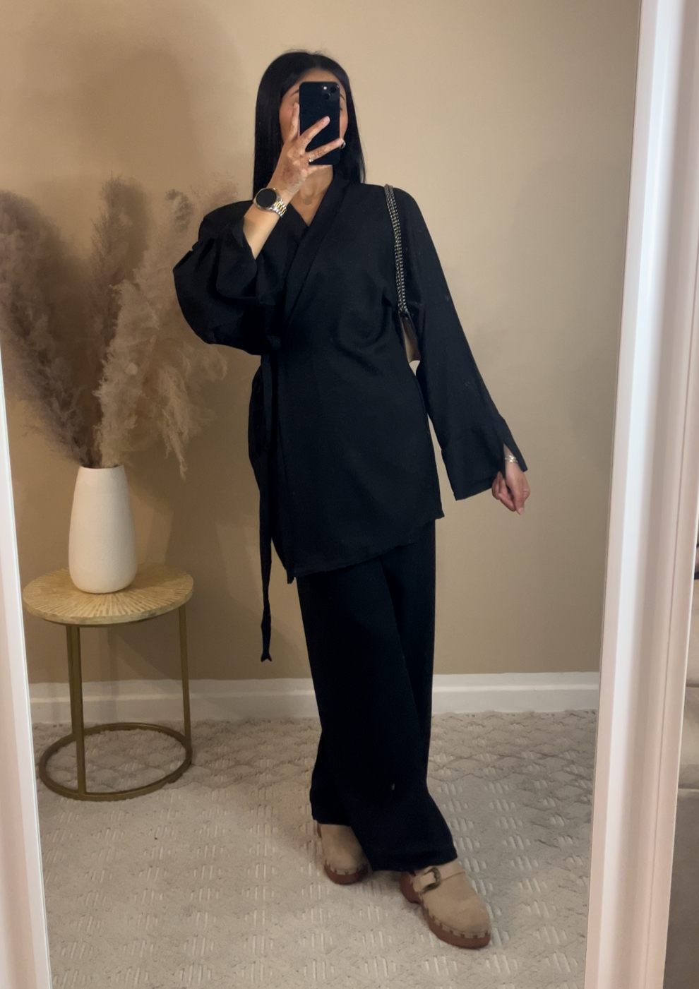 Amani Wrap Tie Crepe Set