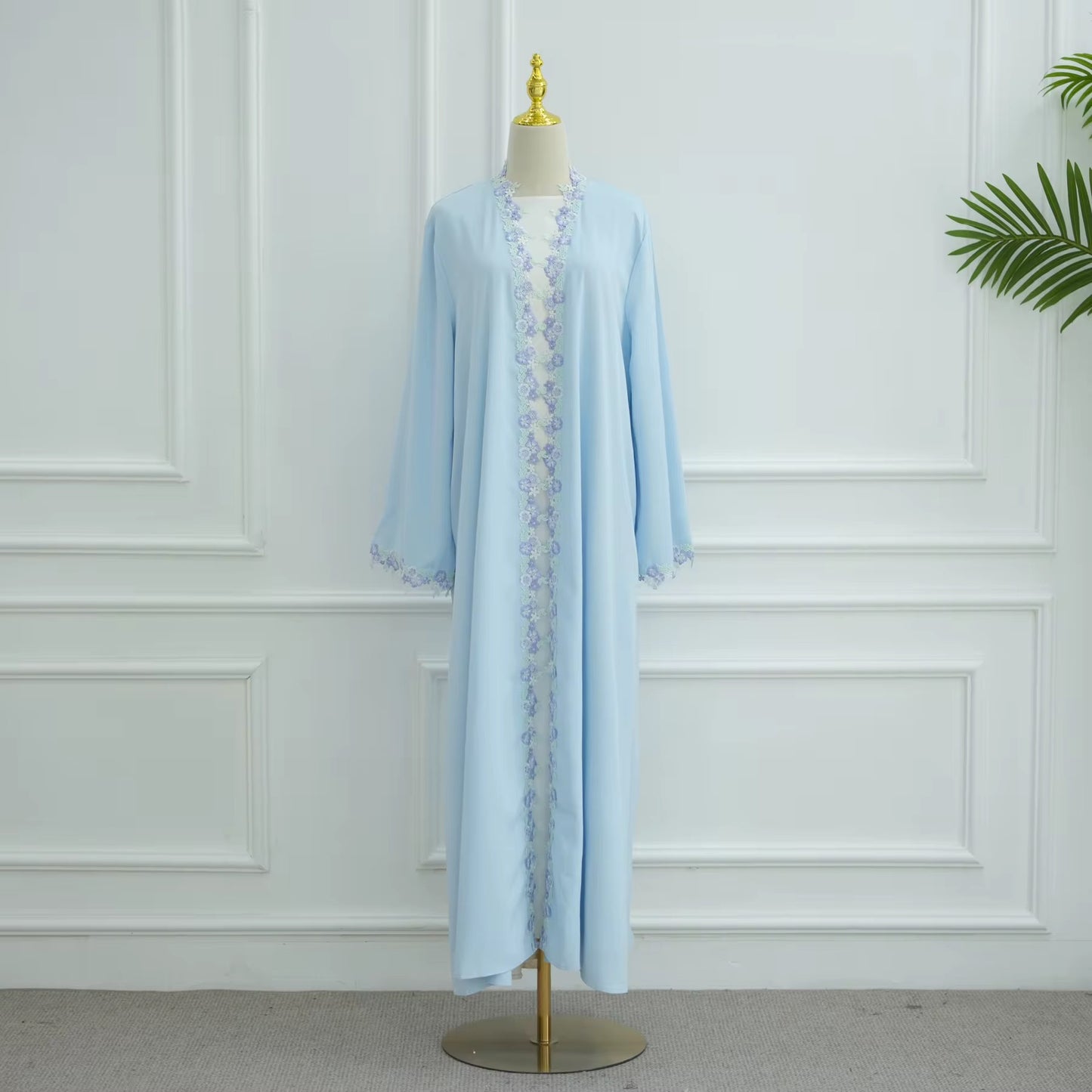 Azure Blossom Abaya